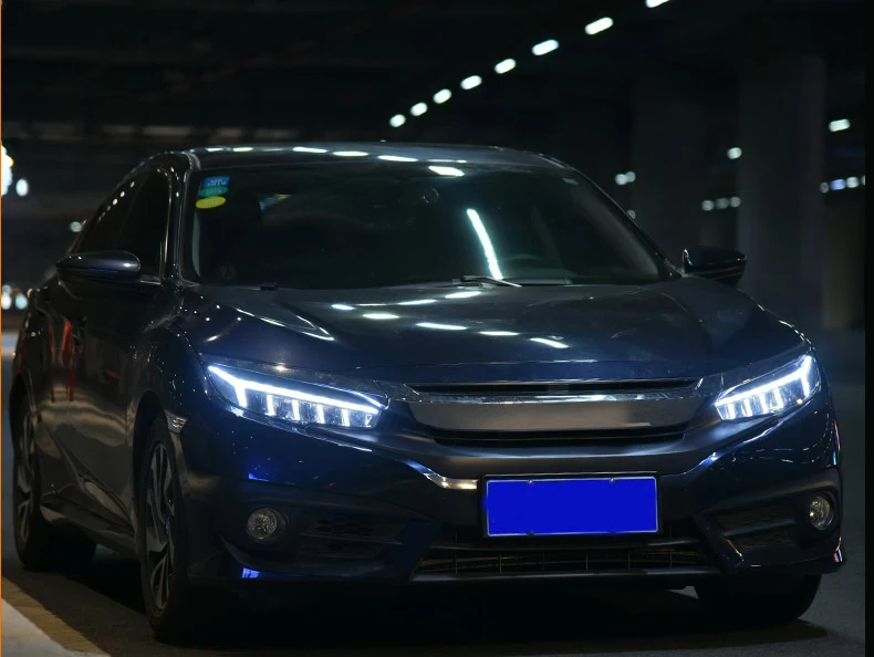 Для Honda Civic головной фары в сборе DRL ксеноновая лампа год передний свет полный светодиодный поворотный свет