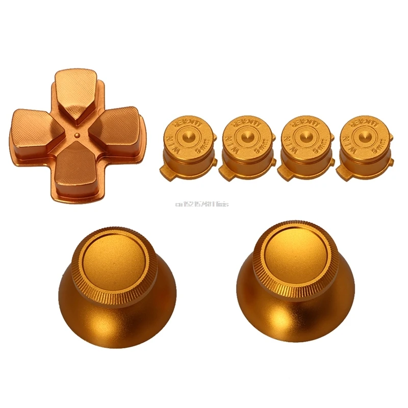Новый металлический Dpad Thumbstick Cap Bullet Buttons для Sony PS4 DualShock 4 комплект