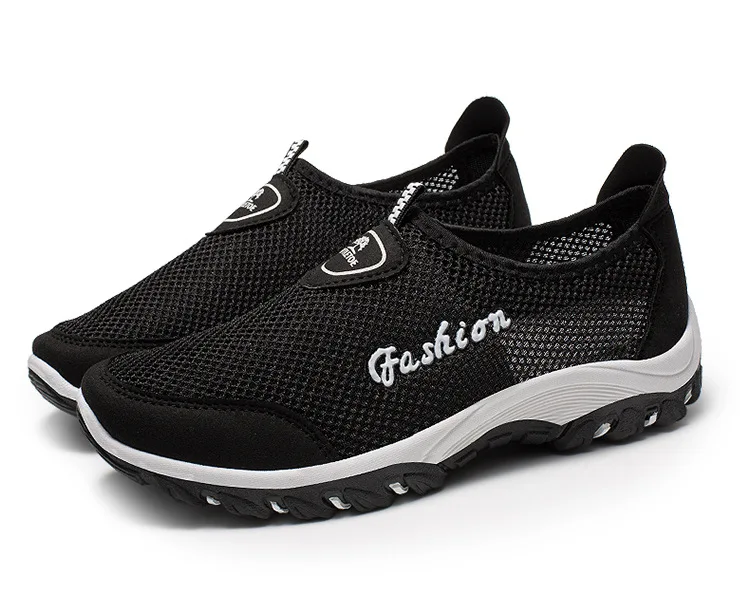 TOSJC вулканизированной Летняя обувь унисекс дышащая сетка мужские туфли