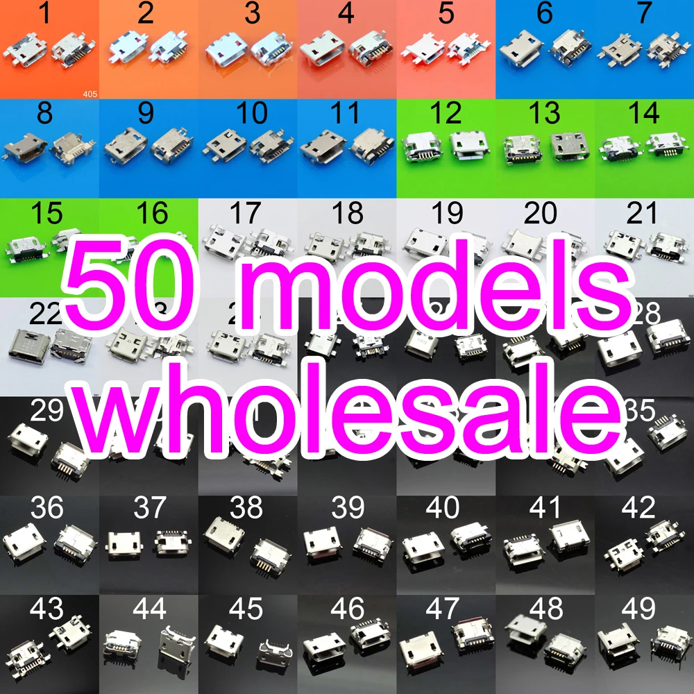 50 моделей лидер продаж разъем для зарядки micro usb Samsung ASUS SONY HP HTC ZTE Huawei Xiaomi Redmi Lenovo OPPO