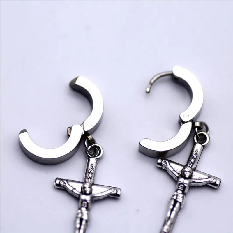 Мужские ювелирные изделия из нержавеющей стали серьги-кресты мужские серьги GO T7