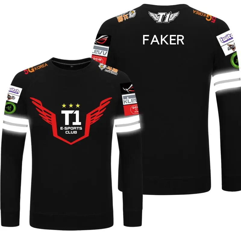 Толстовка мужская Sktt1 светоотражающая с длинным рукавом из хлопка Skt Wolf T1|Мужские