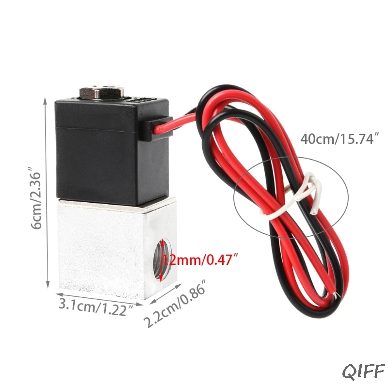 1/" DC 12V 2 способ нормально закрытый пневматический Алюминиевый Электрический соленоидный воздушный клапан Mar28