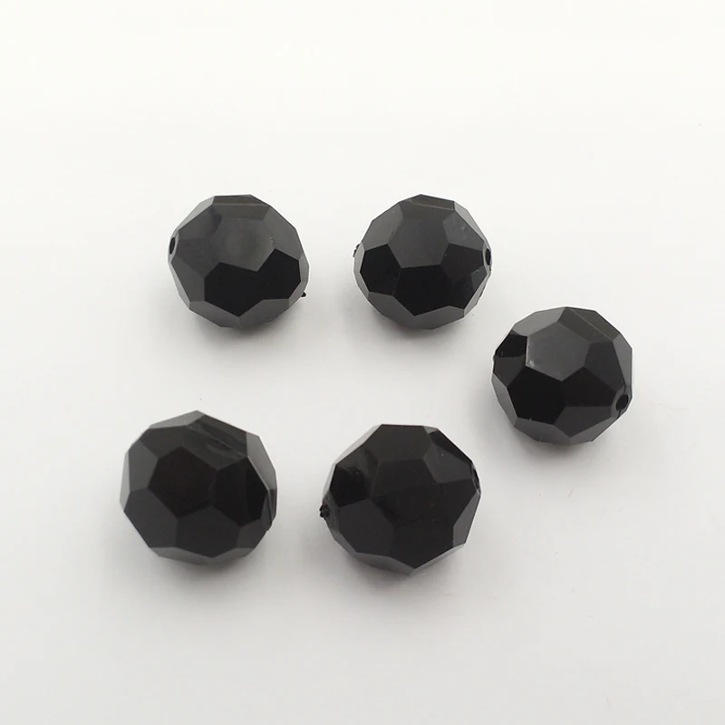 

Wholesale 6mm/8mm/10mm/12mm/14mm/16mm/18mm/20mm Transparent Big-Faceted Round Chunky Beads