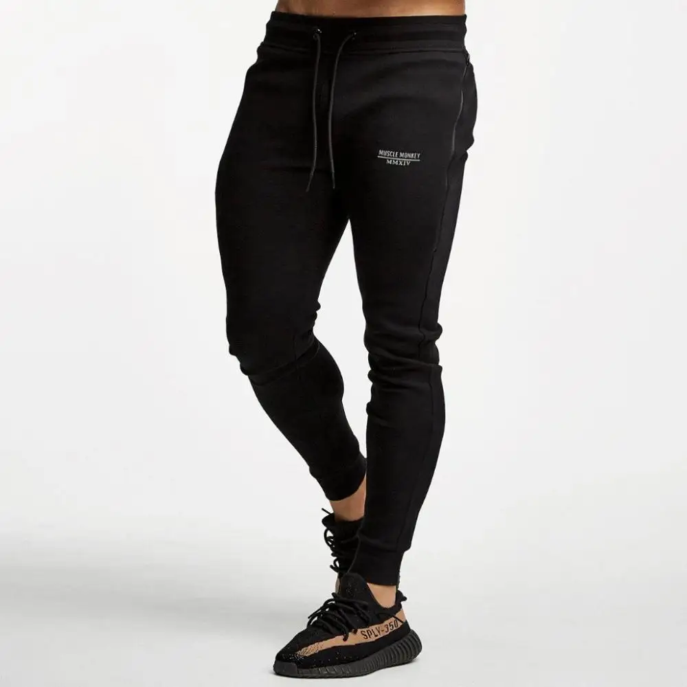 black GYMLOCKER мужские брюки Новые однотонные повседневные мягкие эластичные хлопковые обтягивающие спортивные штаны Бодибилдинг Брюки Карандаш одежда для тренажерных залов - Цвет: black