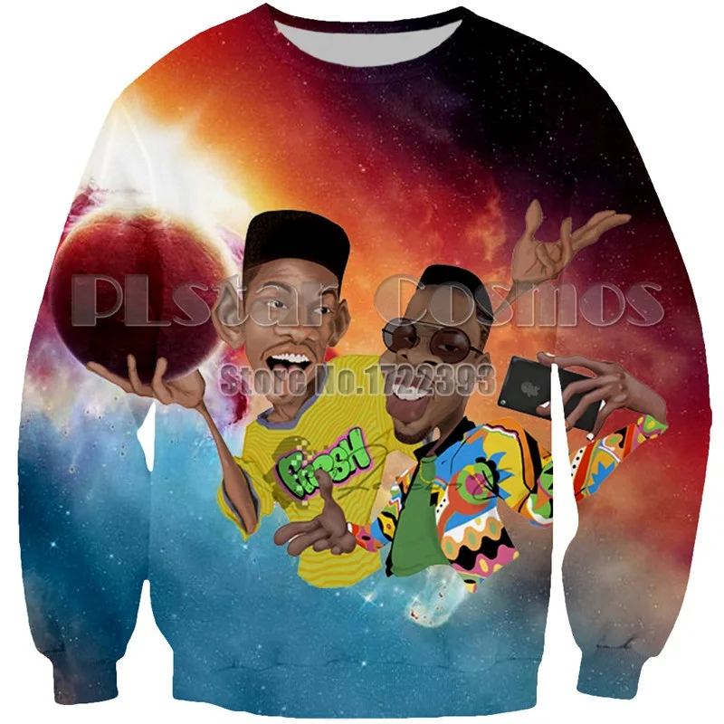 PLstar Cosmos брендовый женский/мужской пуловер с 3d принтом Fresh Prince of Bel Air Will Smith, толстовка с принтом, топы с вязаными воротниками с длинными рукавами