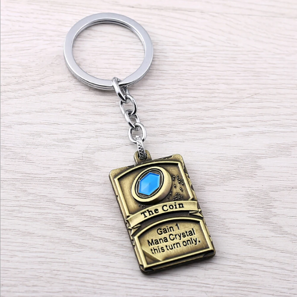 Ювелирные изделия Hearthstone брелок для ключей герои счастливая монета карточка