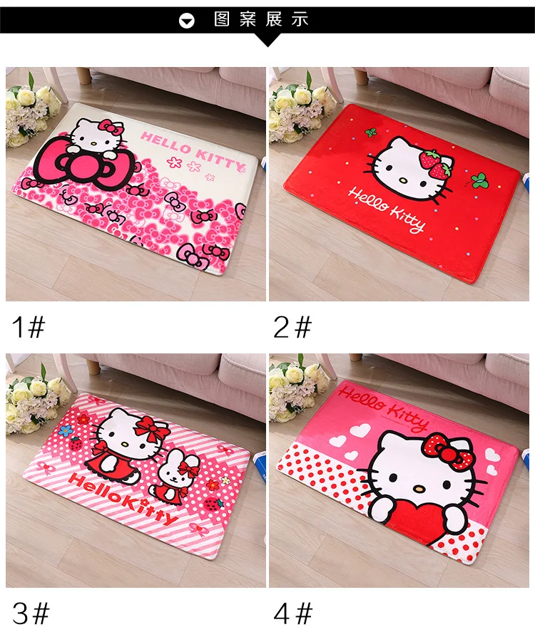 40*60 см, 50*80 см hello kitty фланелевые детские ковры для декора спальни для гостиной, ванной комнаты, дома, супер мягкий ковер