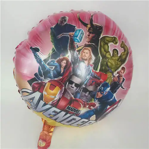 balloon Captain America Theme Tableware Set Birthday Party Decoration Kids Balloons Napkin Cups Tablecloth Flag Straw Party Supplies - Цвет: balloon