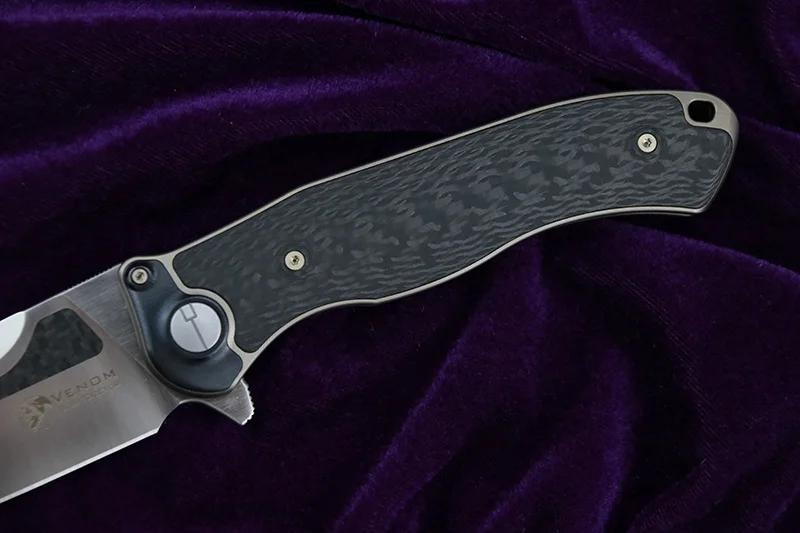 VENOM BONE DOCTOR M390 Титан CF Флиппер складной нож для кемпинга охоты выживания карманные кухонные ножи для фруктов EDC инструменты