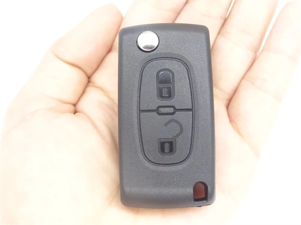 2 кнопки дистанционного флип складной чехол для ключей Peugeot 207 307 308 407 807