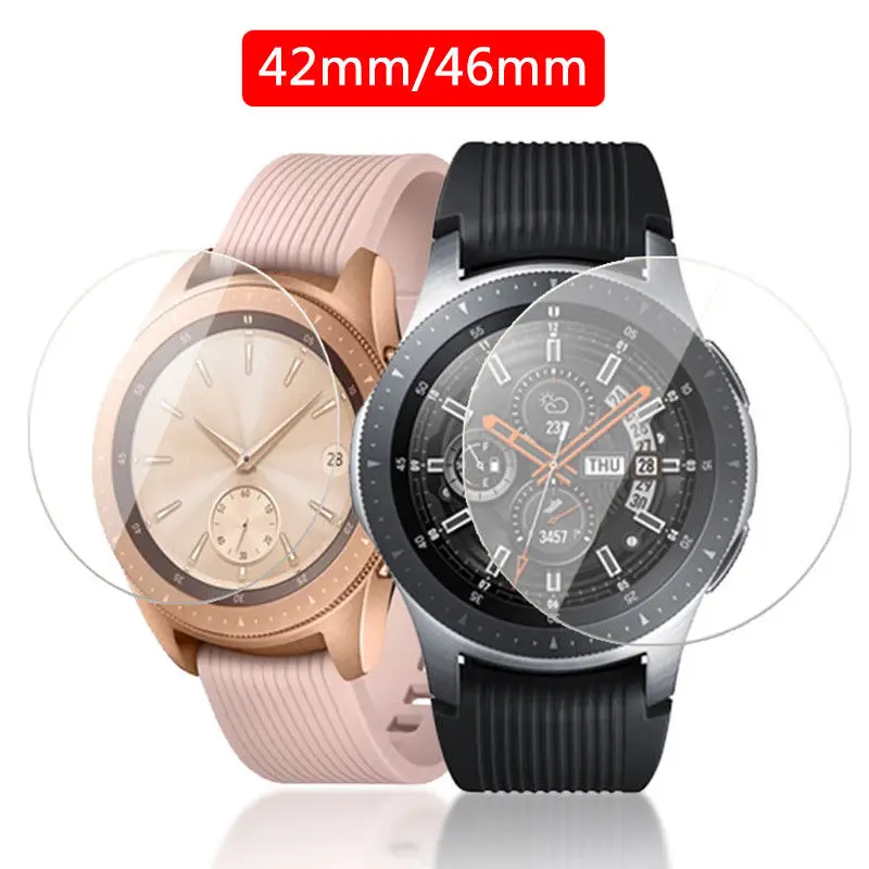 2pcs Tempered Glass Screen Protector for Samsung Galaxy Watch 46mm 42mm Protective Screen Film Anti Explosion Guard Watch Band
