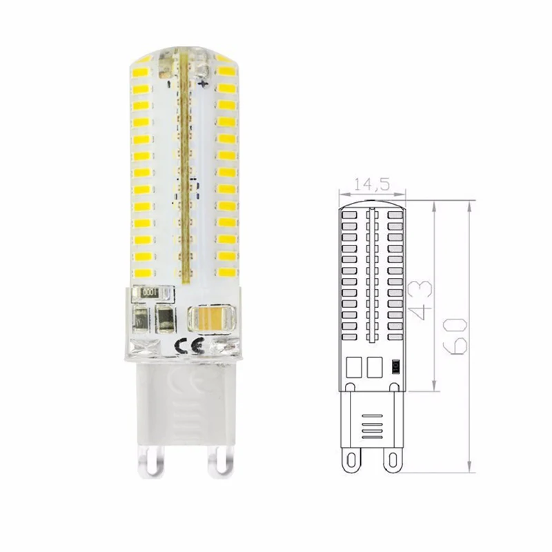 2 шт. G9 светодиодный лампы 5 Вт 6 9 10 Светодиодный светильник AC220 240V 3014 2835 SMD лампочки