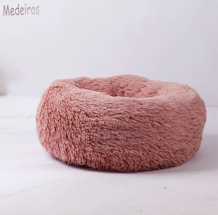 Pi pink Макарон круглый коврик для собак Горячая фотогрейп корзина моющиеся маленькие пончики собачий дом супер мягкие хлопковые коврики для кошек диван для домашних животных продукты - Цвет: Pi pink