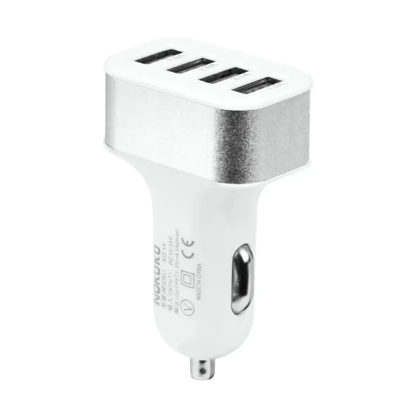 Универсальное автомобильное зарядное устройство USB квадратная алюминиевая 4