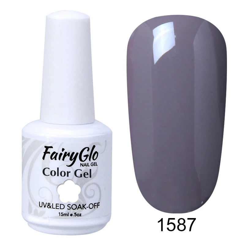 G1587 FairyGlo 15 мл Гель-лак для ногтей УФ-светодиодный гель-лампа для ногтей замачиваемый полуперманентный лак для ногтей гибридная краска геллак чернила - Цвет: G1587