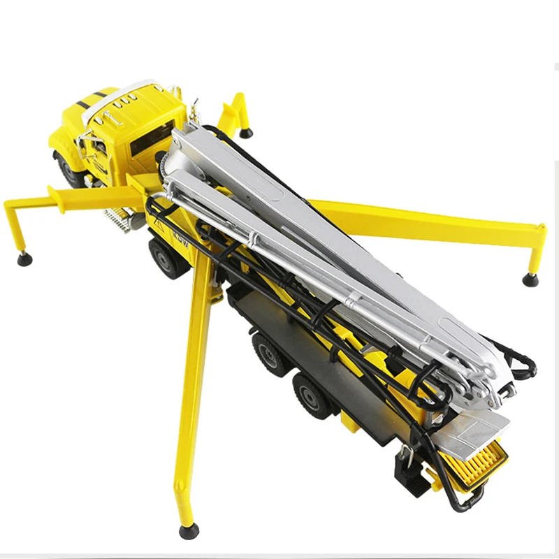 Сплав литье под давлением бетононасос грузовик 1:55 Складная труба 4 телескоп