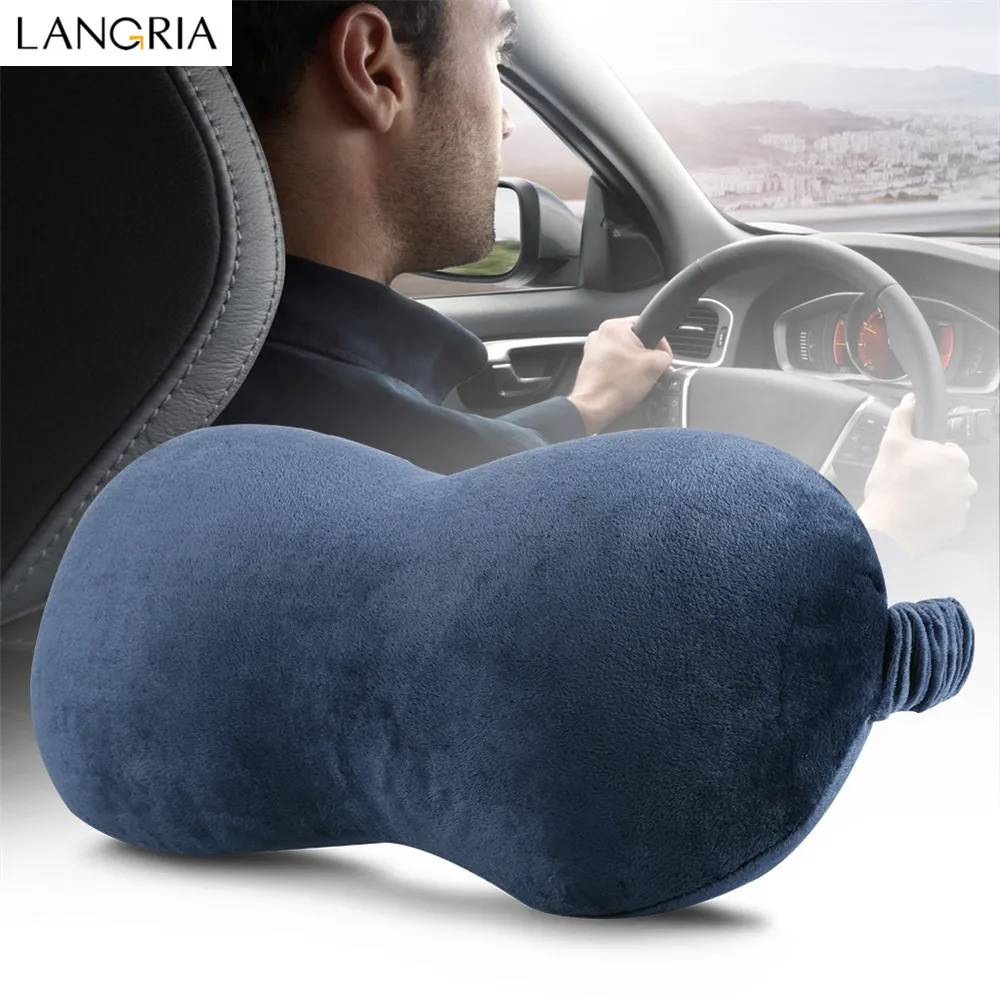 LANGRIA подушка в форме арахиса для шеи с эффектом памяти путешествий Автомобильная