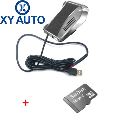 Фронтальная камера DVR 170 градусов видеорегистратор Full HD 1080P авто аксессуары для автомобиля DVD плеер навигация - Название цвета: With 16G TF Card