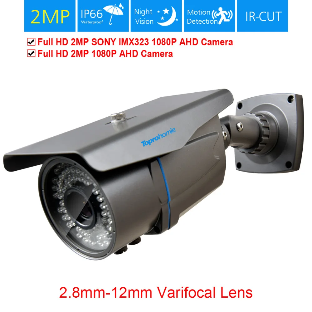 Камера видеонаблюдения TOPROHOIME SONY IMX323 1080P 2MP Водонепроницаемая камера 2 8 12 мм