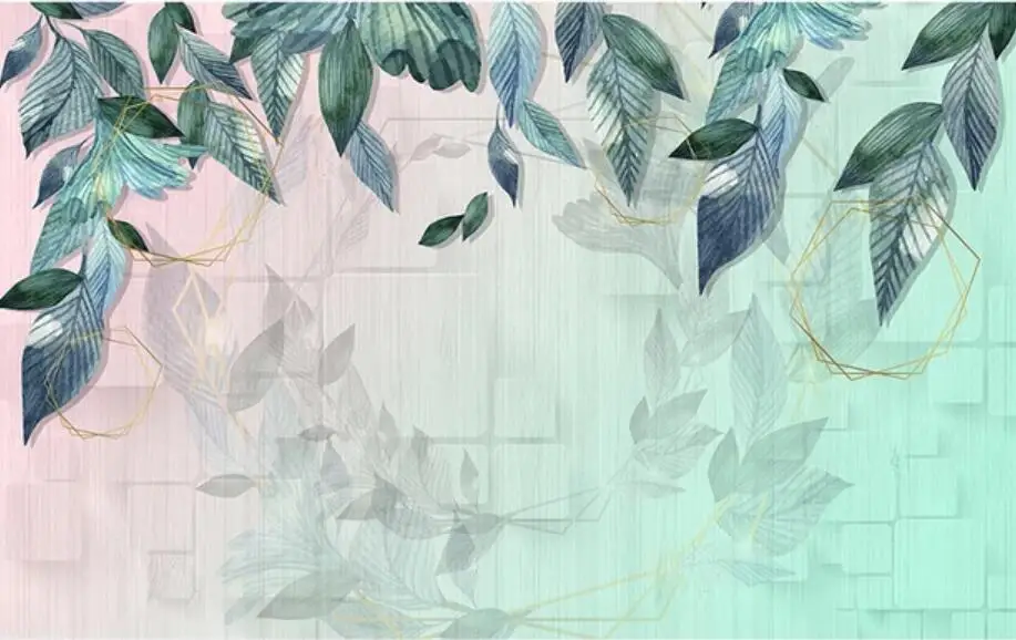 Настенная бумага с тропическими листьями художественный Декор для спальни
