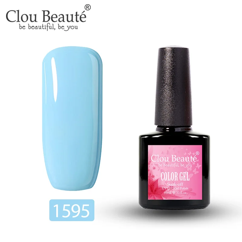 Clou Beaute Гель-лак для ногтей 10 мл УФ светодиодный полуперманентный лак Soak Off Gallak Гибридный гвоздь дизайн основа верхнее покрытие Гель-лак для ногтей - Цвет: 1595