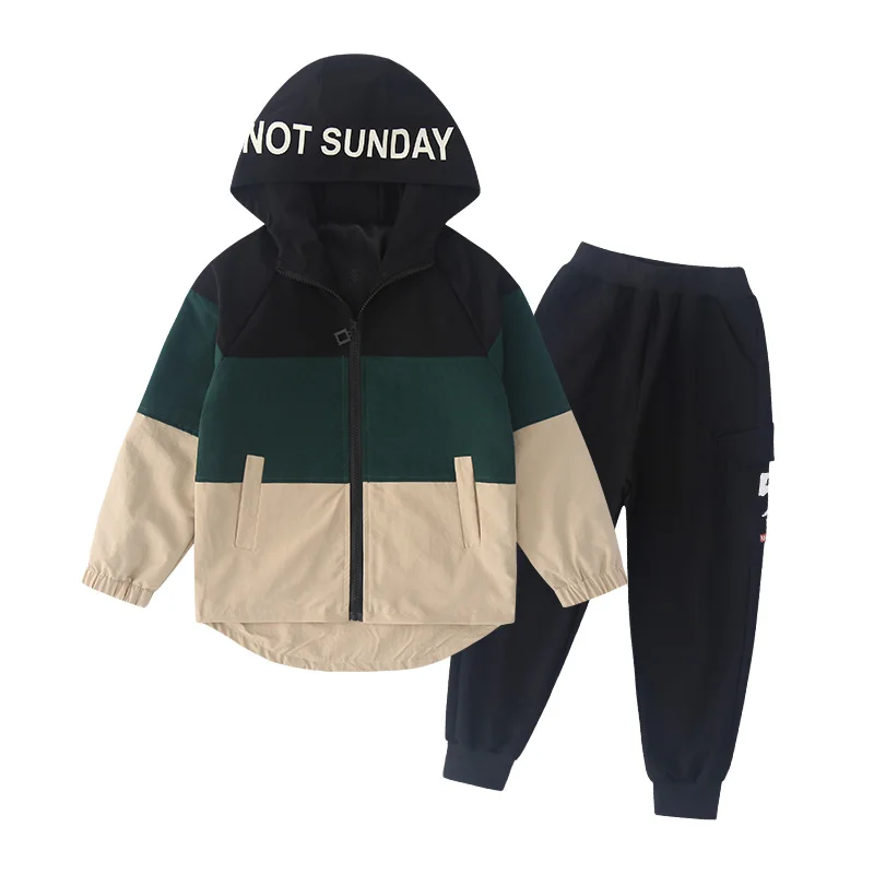 Комплект осенней одежды для мальчиков и девочек детская одежда в стиле пэчворк