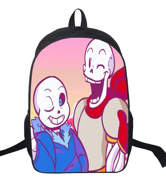 16 дюймов Аниме Undertale рюкзак для подростков мальчиков девочек школьные сумки для женщин мужчин Дорожная сумка Детские школьные рюкзаки подарок - Цвет: 010