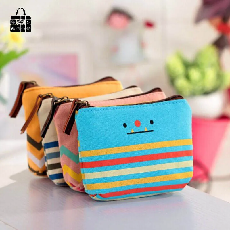 RoseDiary милые холщовые мини кошельки для девочек со смайликом модные классические