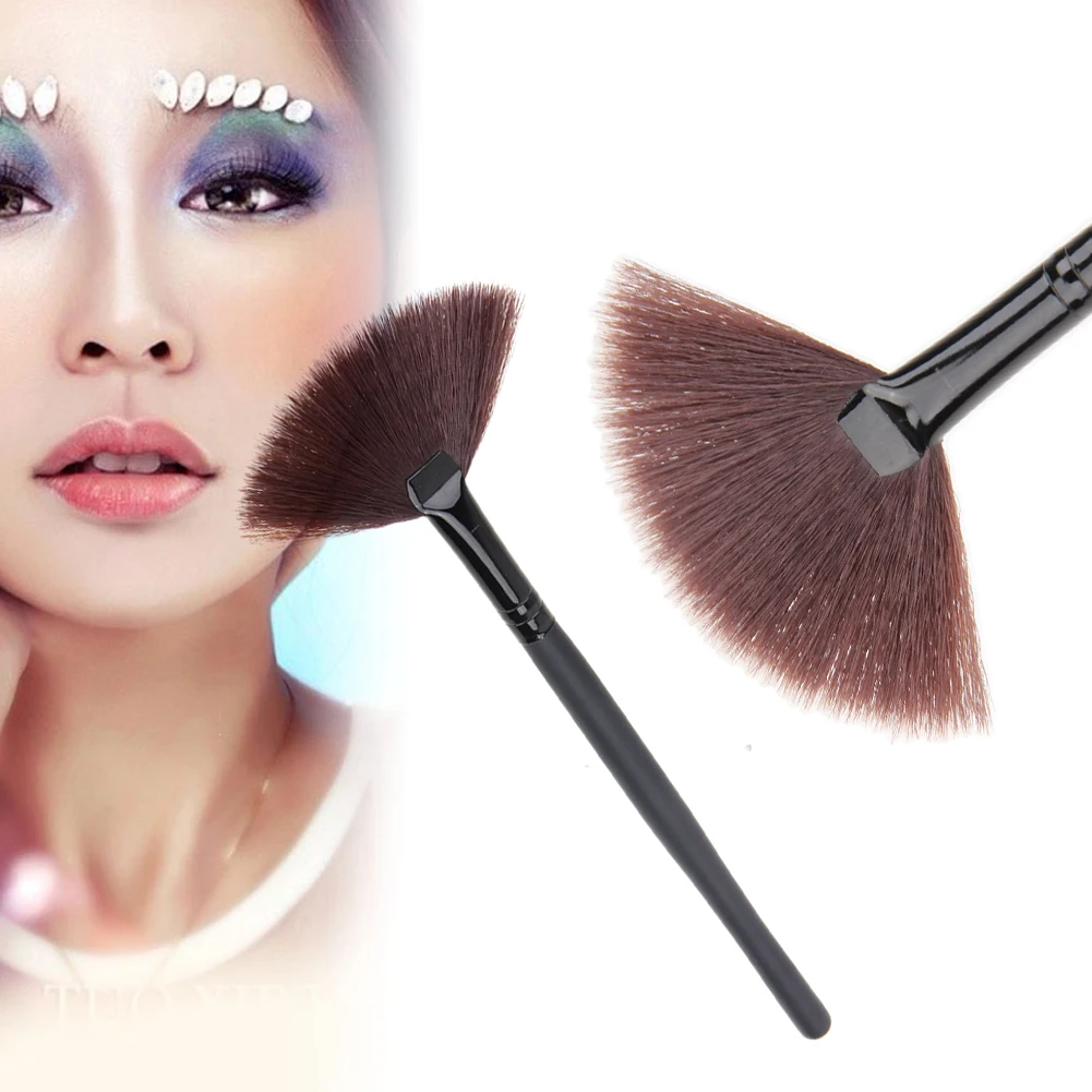 Модная Кисть для макияжа в форме веера косметическая мягкая кисть лица пудры