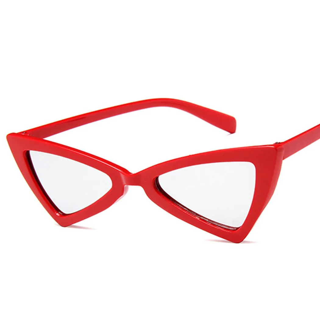 Fashion Polarized Sungalsses Ladies Sexy Cat Eye Sunglasses Small Black White Triangle Vintage Cheap Red Female UV400 | Аксессуары для