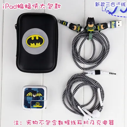 Милый мультяшный комплект защиты для кабеля USB и наушников с коробкой Стикеры