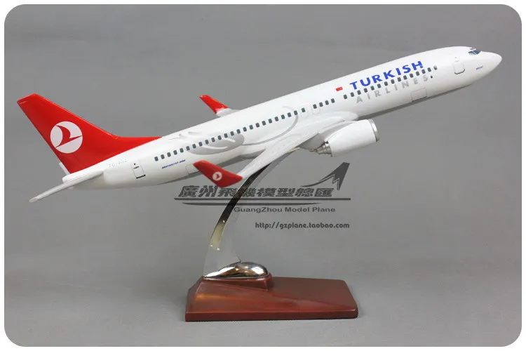 40 см, модель самолета турецких авиалиний B737, авиационная модель Турции, модель самолета Boeing 737-800, модель самолета Airbus, игрушка для взрослых, подарок