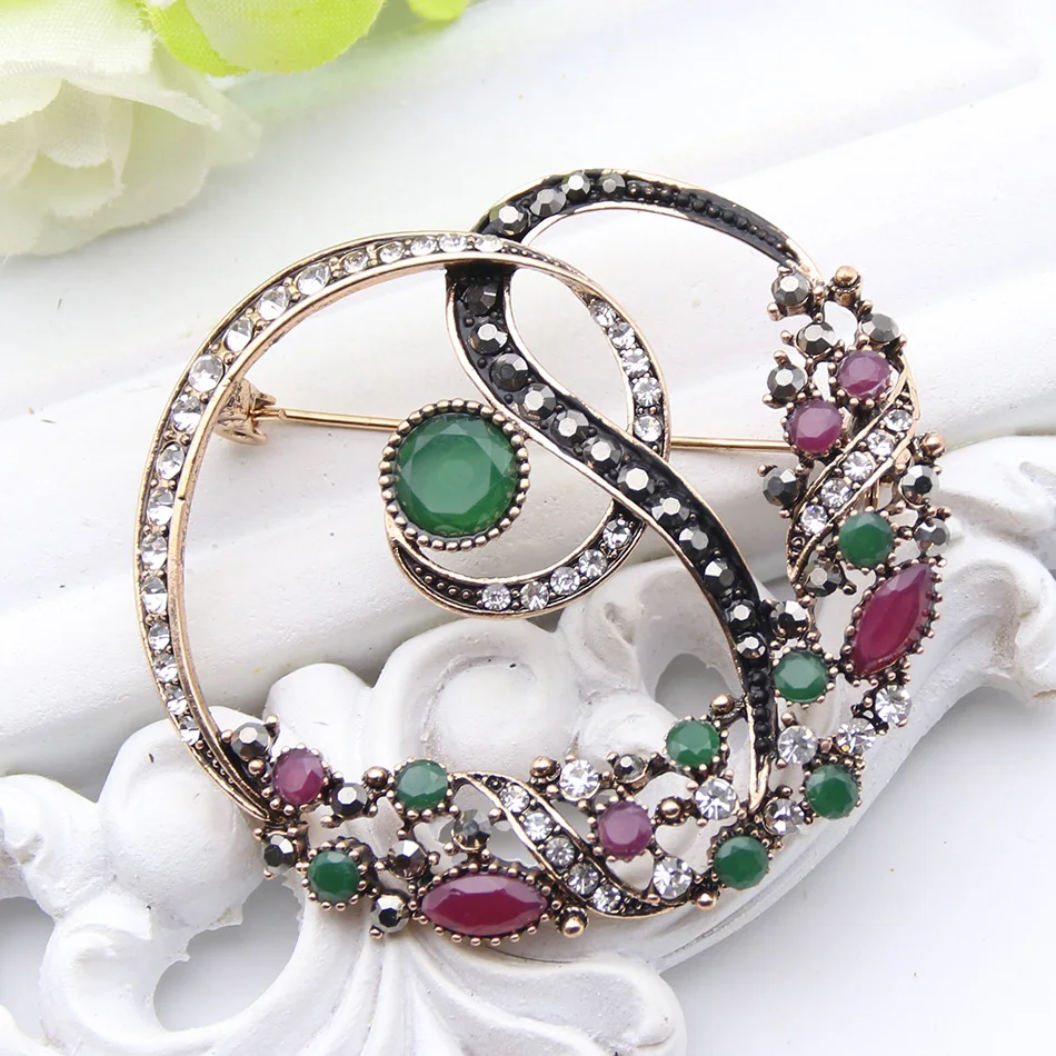 Женская Брошь в виде розоватого цветка винтажная разноцветная брошка из смолы