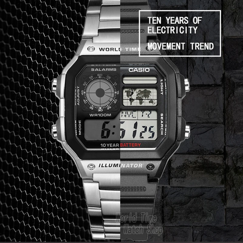 Часы Casio Взрыв часы мужские лучшие марки класса люкс LED военные цифровые часы спортивные Водонепроницаемые часы кварцевые мужские часы relogio masculino reloj hombre erkek kol saati montre homme zegarek meski AE1200