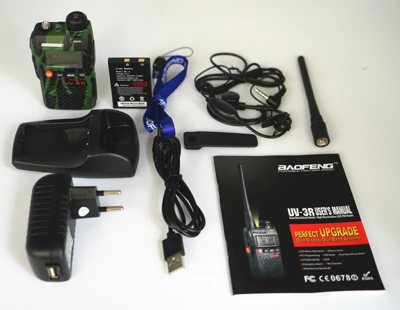 Baofeng двухстороннее радио UV-3R двухдиапазонный fm-передатчик UV3R рация портативная CB радио мини-радиоприемник беспроводной домофон - Цвет: Camouflage without B