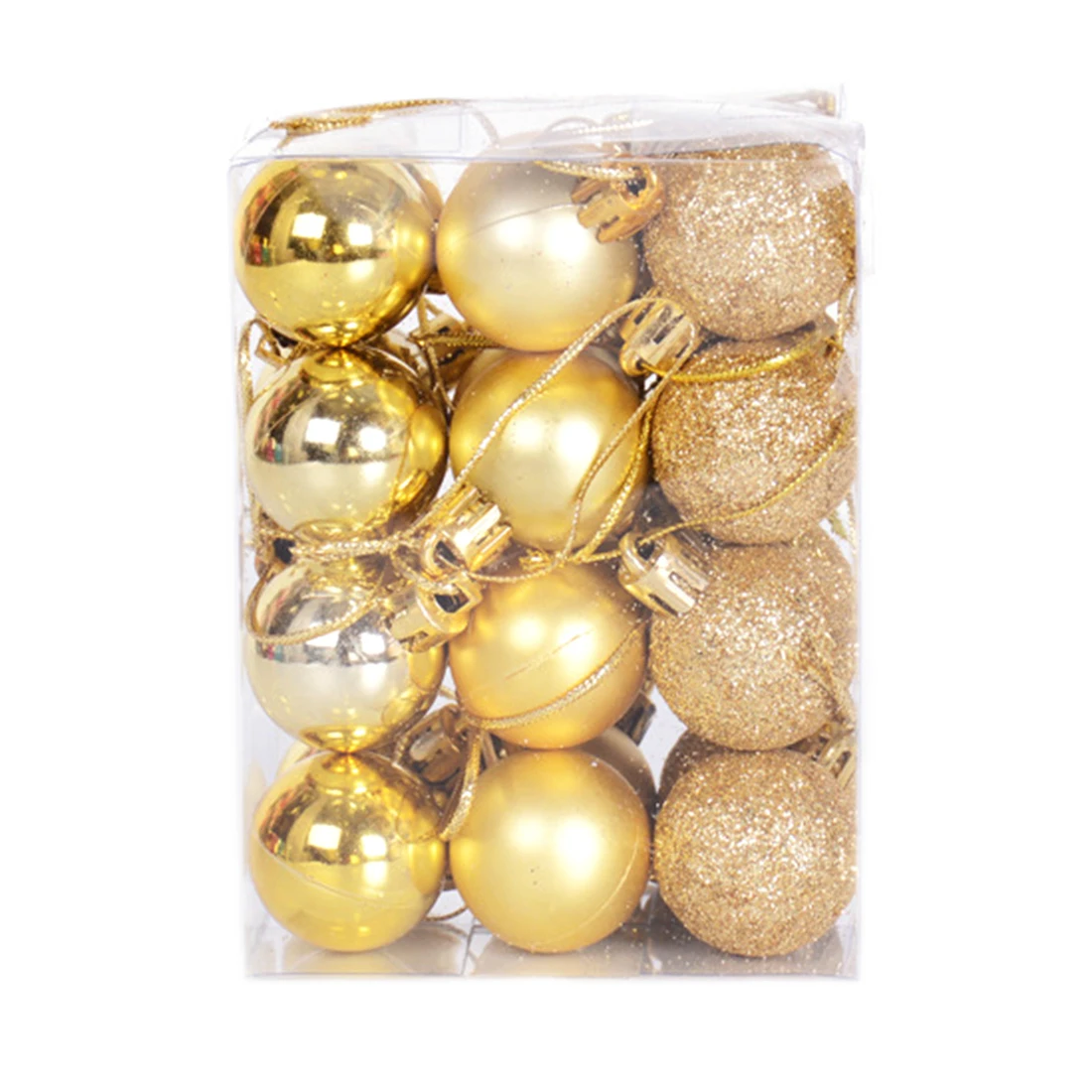 Golden Mixed Deliver Горячая 12 шт./лот см 4 см мини Рождественский шар подвесное дерево кулон украшения для вечерние Санта-вечеринки декор - Цвет: Golden Mixed Deliver