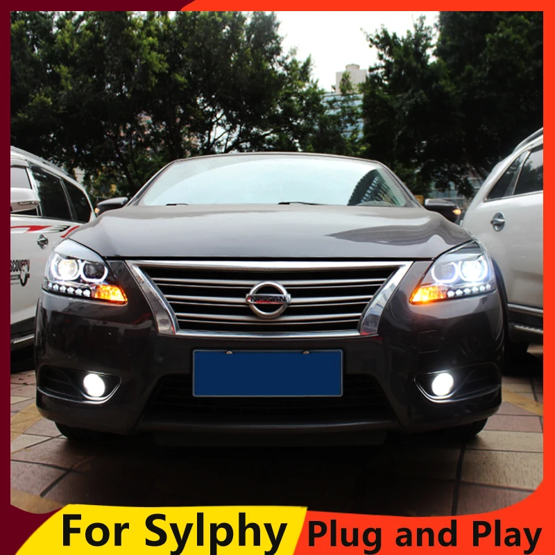KOWELL автомобильный Стайлинг для Nissan Sylphy фары 2012 2015 Sentra светодиодный фонарь DRL Bi Xenon