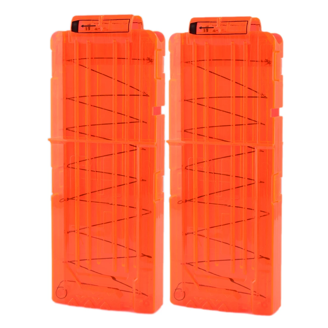 2 pcs 4 шт зажимы для мягких пуль для Nerf N-strike Elite Series 12 пуль патронов патронная дротика для Nerf Bullet Clips-Orange - Цвет: 2 pcs