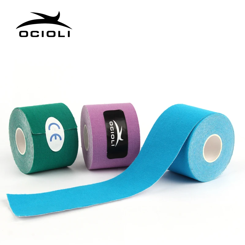 6 шт. 5 см* 5 м кинезио лента Спорт Мышцы наклейки Kinesiotape Roll эластичный клейкий хлопковый бинты штамм травмы Поддержка