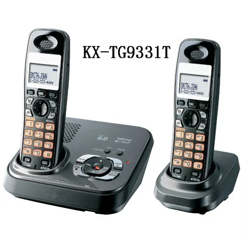 2 Трубок KX-TG9331T DECT 6.0 Расширения Цифровой Беспроводной Телефон с Автоответчиком