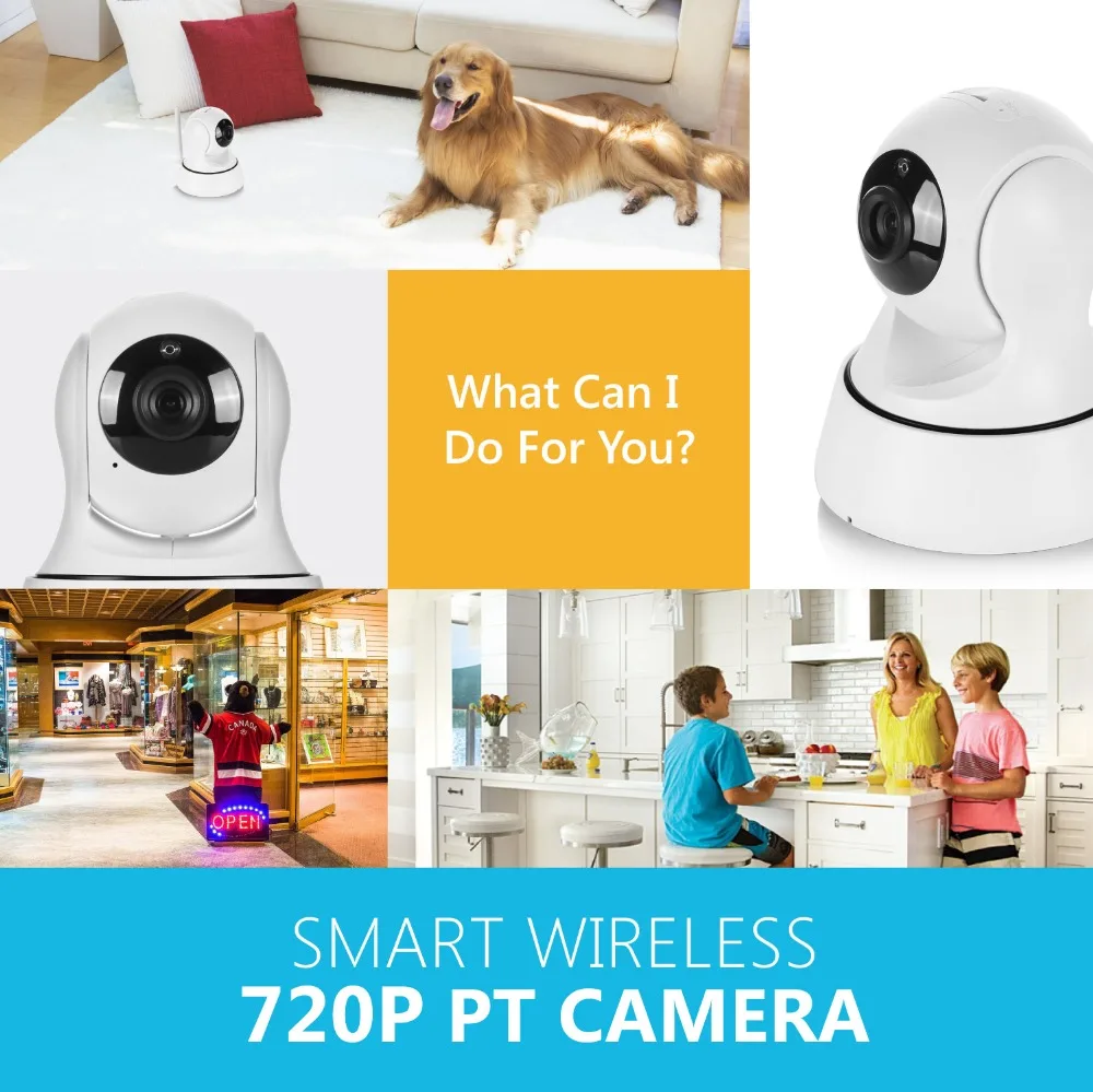SANNCE IP камера беспроводная 720P IP камера безопасности WiFi IP камера безопасности Детский монитор камера безопасности легкое сканирование qr-кода подключение