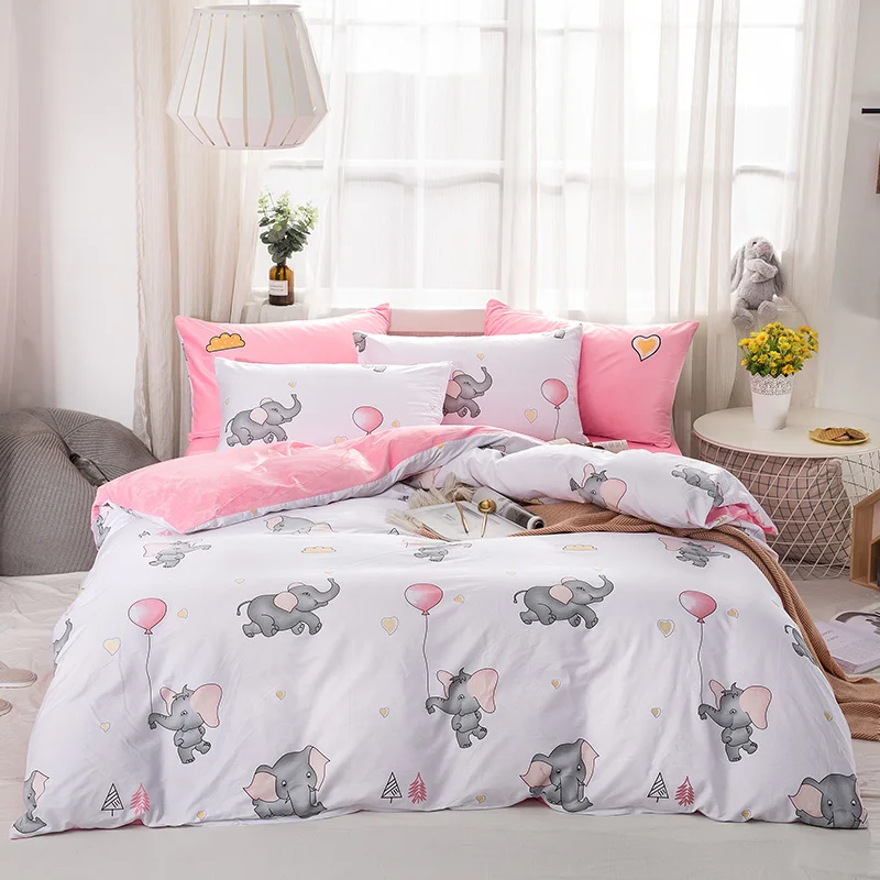 

AB side double cotton velvet Luxury Bedding Set Soft Bedclothes Duvet/Quilt Cover Bed Linen sheet set 4 Pieces Bedding Sets