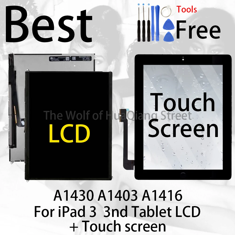 Лучший оригинальный для iPad 3 iPad3 3nd настольный ЖК A1430 A1403 A1416 панель монитор модуль