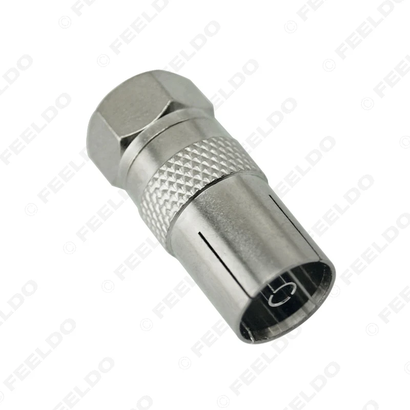 FEELDO 50Pcs Durable Zinc Alloy Female Socket To F Type Male Plug Adapter Connector For Satellite TV DVR | Автомобили и мотоциклы