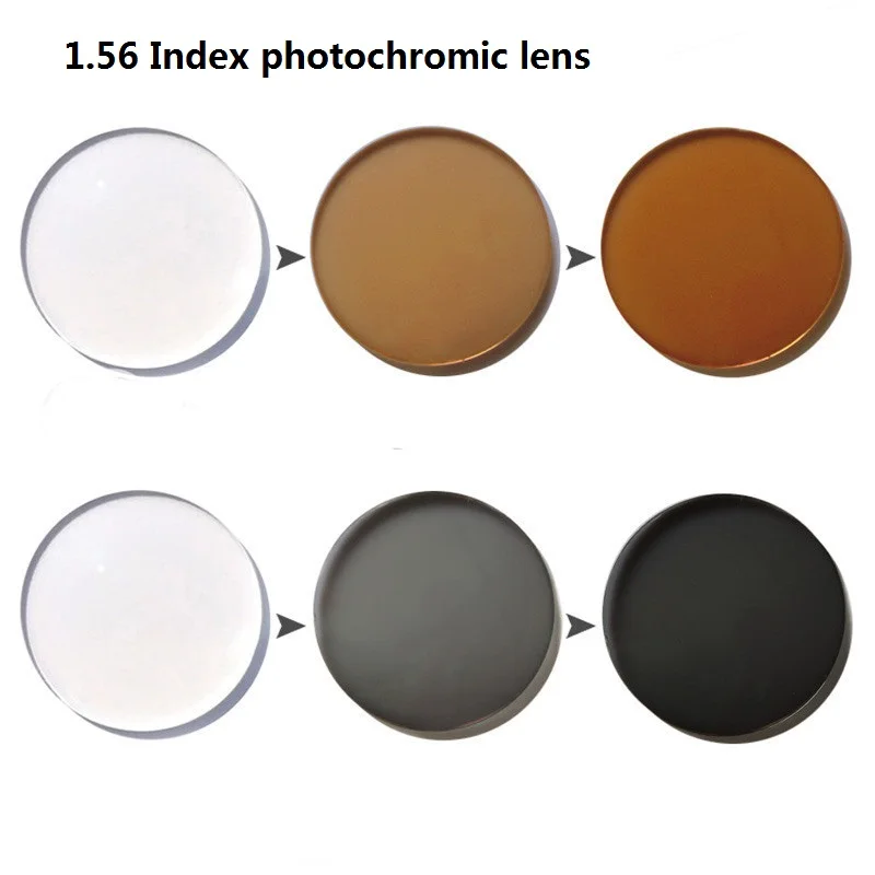 

Фотохромные линзы для близорукости UV400, Индекс 1,56, 1,61, 1,67