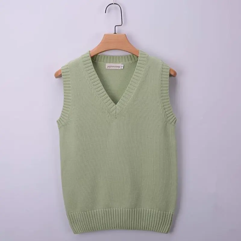 green-vest Японский JK Униформа кардиган школьника свитер Аниме Лолита горничной Хэллоуин Косплей Костюм зима осень верхняя одежда - Цвет: green-vest