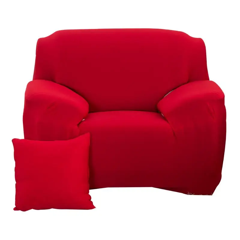 Чистый цвет эластичный чехол нескользящий стул Loveseat крышка высокая эластичная Подушка Диван-чехол Анти-пыль диван защитный чехол 34