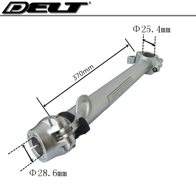 Silver 370mm 1-1/8 руля велосипеда складные стержни дубинка для руля 25,4 мм аксессуары Колонка 315/375 мм серебро - Цвет: Silver 370mm