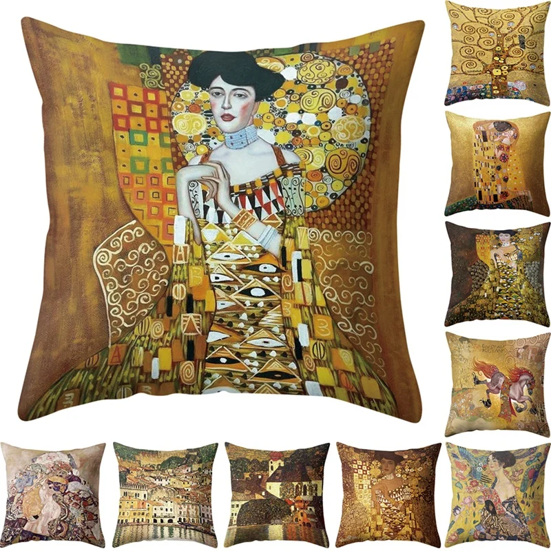 Винтажная наволочка цвета хаки с рисунком воображения невидимой молнией